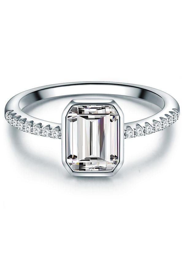 Trilani-Silberring Ring Sterling Silber Zirkonia Weiß 1