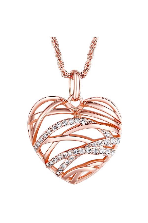 Lulu & Jane-Kette mit Kristallen von Swarovski® Kette mit Anhänger roségold verziert mit Kristallen von Swarovski® 1