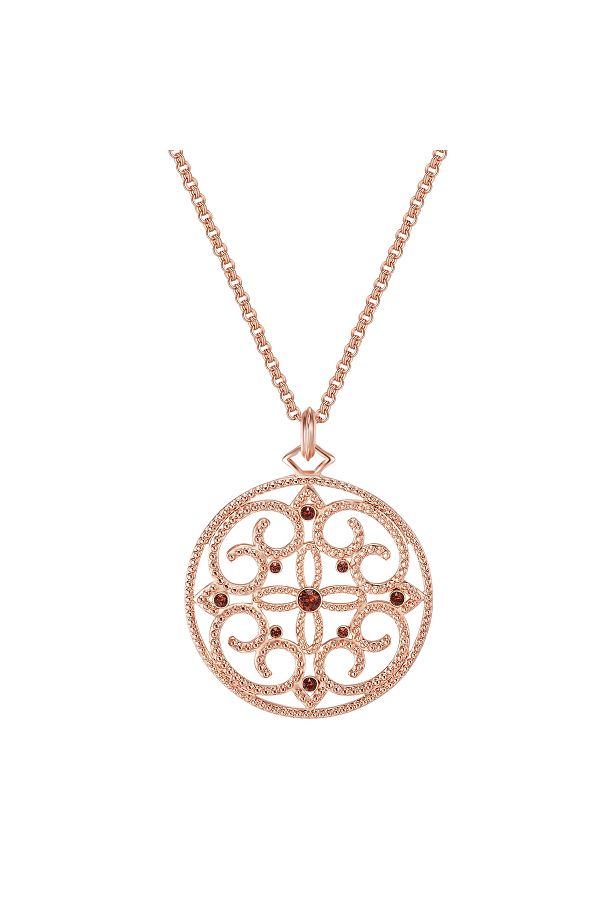 Lulu & Jane-Kette Mit Kristallen Von Swarovski® Kette Roségold Verziert Mit Kristallen Von Swarovski® Braun 1