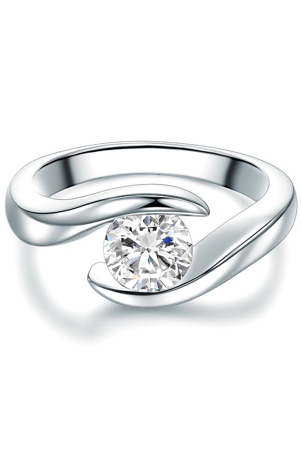 Trilani-Silberring Ring Sterling Silber Zirkonia weiß 1