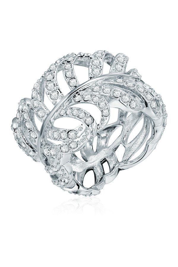Lulu & Jane-Ring Mit Kristallen Von Swarovski® Ring Verziert Mit Kristallen Von Swarovski® Weiß 1