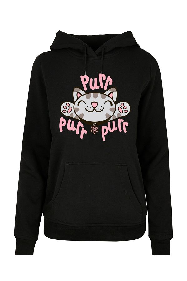 F4NT4STIC-Damen Big Bang Theory Soft Kitty Purr -BLK mit Ladies Basic Hoody 1