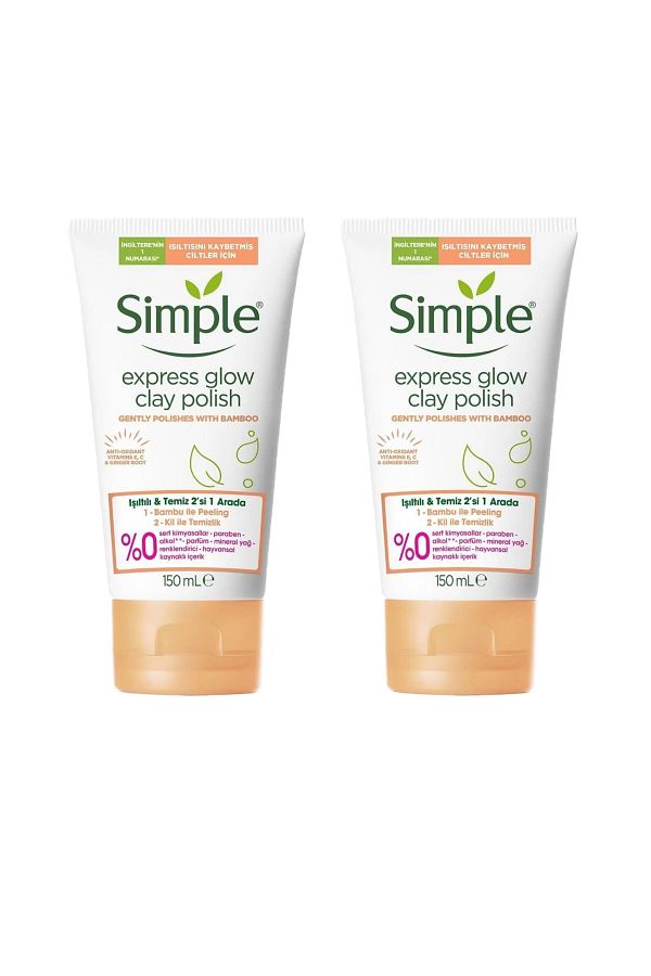 Simple-Protect & Glow 2 in 1 Shimmer & Shine for Skin That Has Lost Its Radiance 150 ml X2 Pcs 1