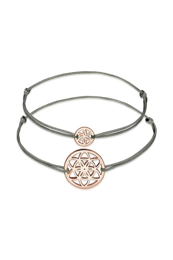 ELLI-Damenarmband – 925er Sterlingsilber mit Blumen des Lebens, rosévergoldet 1