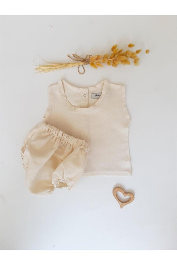 ikokokids Hardal Müslin Şort Takım