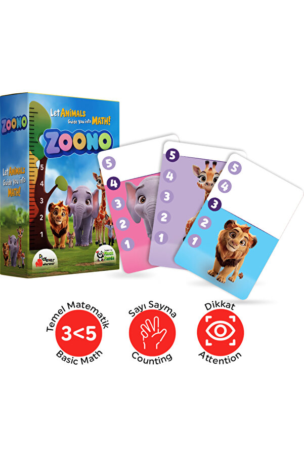 Playever Zoono, Sayıları ve Saymayı Öğreten Kart Oyunu (3-5 Yaş)