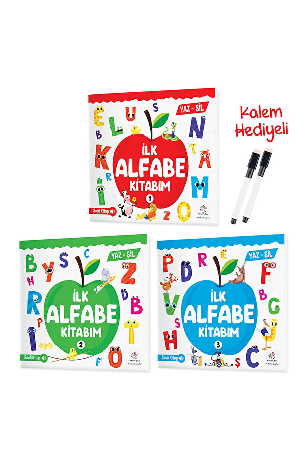 yükselen zeka İlk Alfabe Kitabım Seti (Yaz-Sil) - Sesli Kitap
