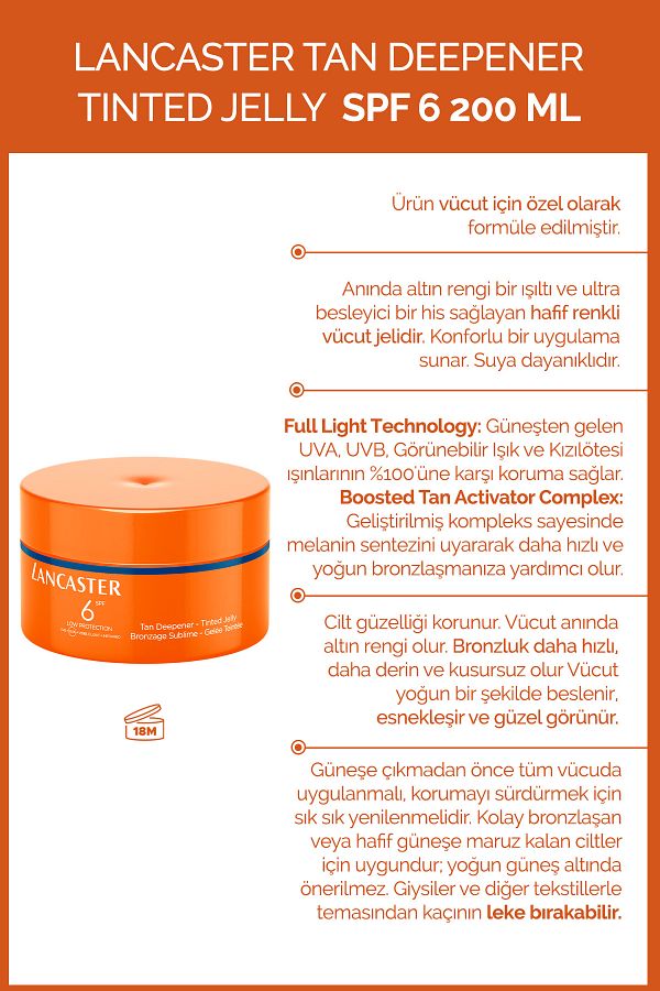 Lancaster-Tan Deepener Tinted Jelly Spf6 200 ml 1