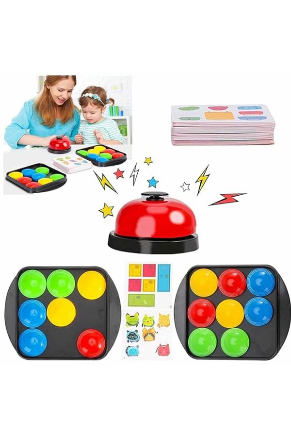 Micostore-Intelligence And Logical Thinking Game - Logic Game, With Bell, 16 Discs And 40 Cards 1