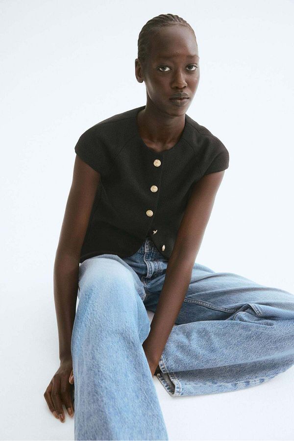 H&M-Button-front Top 1