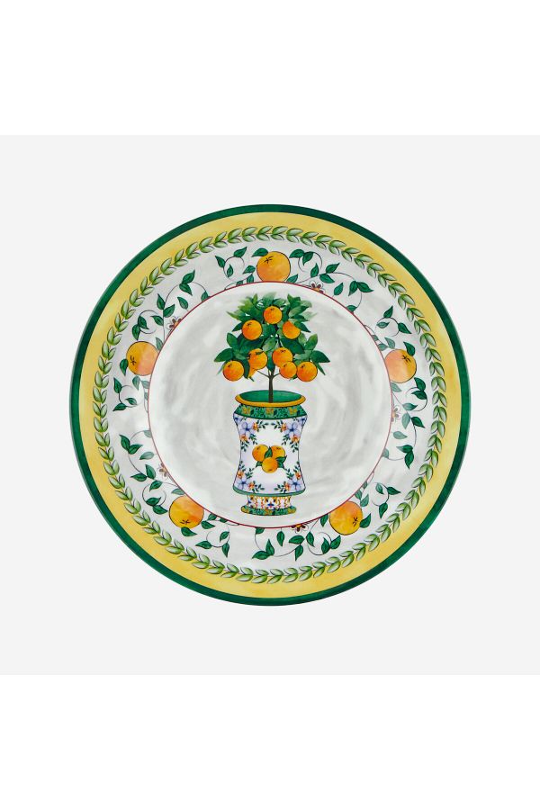 CHIARA ALESSI-Carpe Diem Green Melamine Breakfast Plate 21.5 cm 1