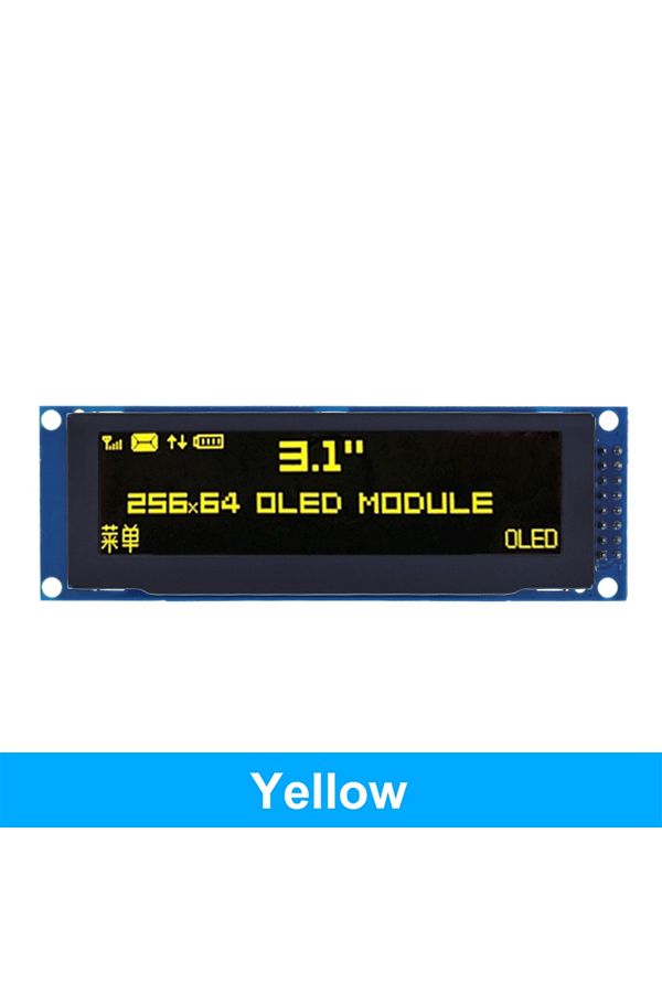 Choice-Yellow Green DIYTZT Real OLED Display 3.12" 256*64 25664 Dots Graphic LCD Module Display Screen LCM 1