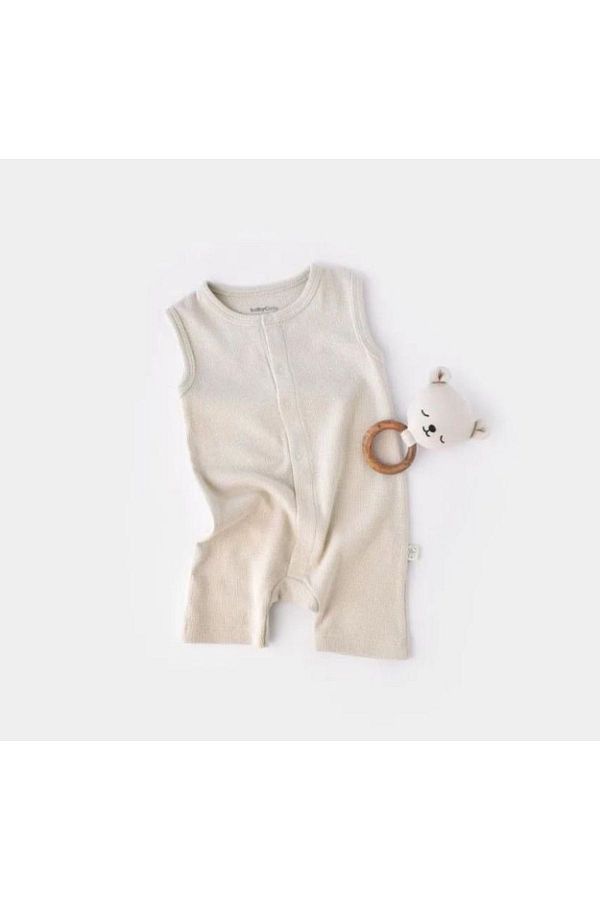 BabyCosy-100% Organic Cotton Waffle Baby Rompers 1