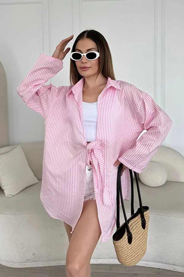 bb butik basic-Special Series Oversize Tied Kimono Shirt B6547 1