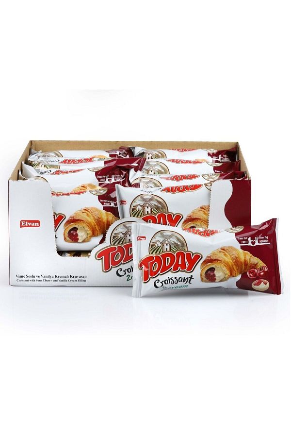Elvan-Today Croissant with Cherry and Vanilla 40 Gr. 20 Pieces (1 Box) 1