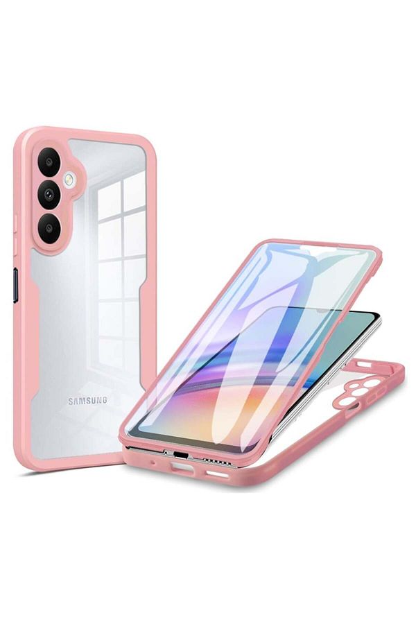 SKYDDAR INNOVATION-Husă + protecție ecran pentru Samsung Galaxy A25, [Pachet 360°] ColorVerse, roz, set cu autocolant 1