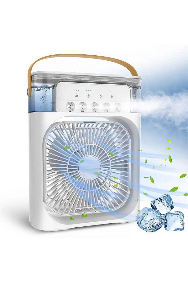 Denx-مروحة رش ضباب محمولة مع 5 منافذ مياه و3 سرعات، مروحة DX2552 متعددة الوظائف بخمس فتحات، 1