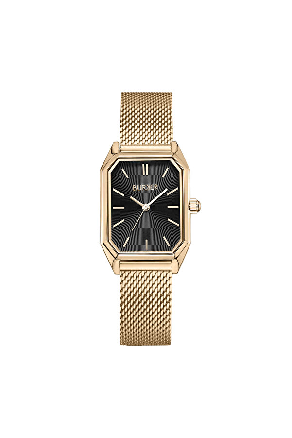 Burker Damenuhr Isabell Gold Schwarz Mesh- Trendyol