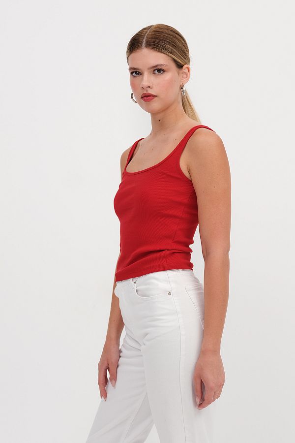 Addax-Thick Strap Basic Tank Top A13404-J5 1
