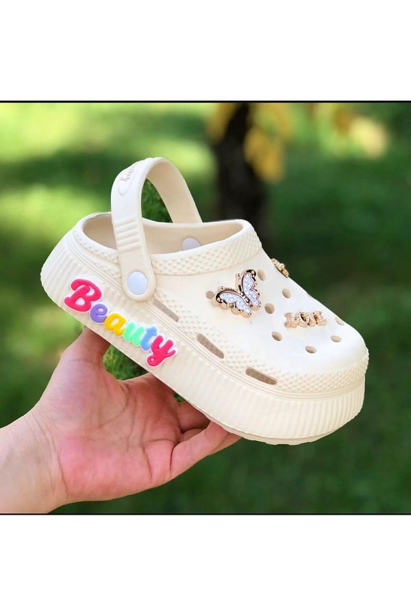Pandalina-Sandale pentru fete cu pietre strălucitoare frumusețe (frumusețe) figurate talpă anti-alunecare pantofi de mare pentru piscină 1