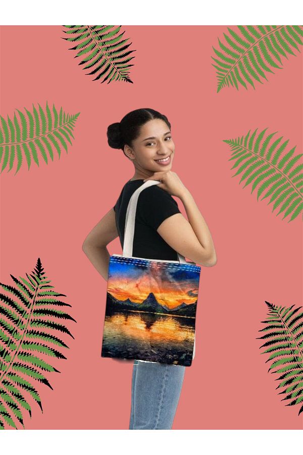 MELOOX-Digital Printed Women's Beach Bag with Multi-Color Pattern 1