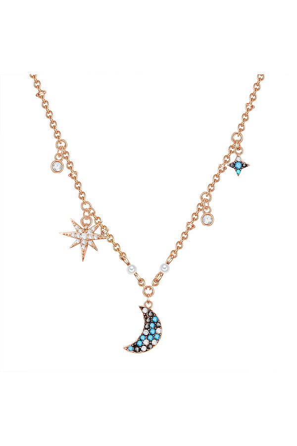Lulu & Jane-Kette Mit Kristallen Von Swarovski® Kette Roségold Verziert Mit Kristallen Von Swarovski® Bunt 1