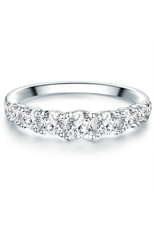Trilani-Silberring Ring Sterling Silber Zirkonia Weiß 1
