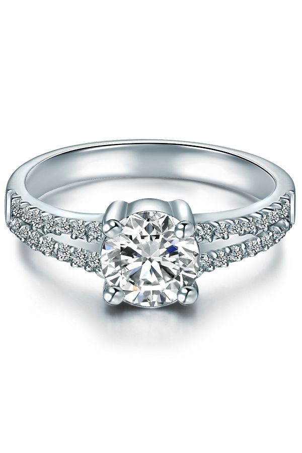 Trilani-Silberring Ring Sterling Silber Zirkonia Weiß 1