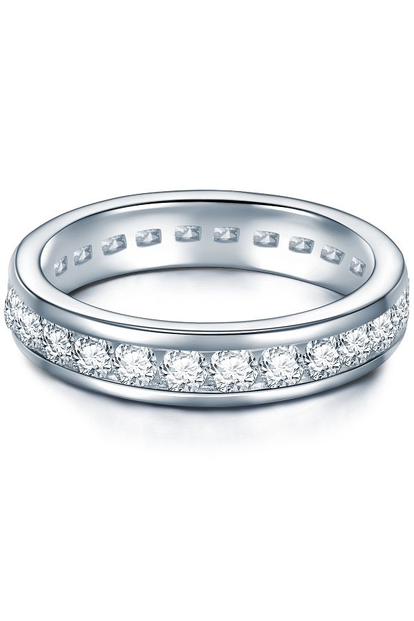 Trilani-Silberring Ring Sterling Silber Zirkonia Weiß 1