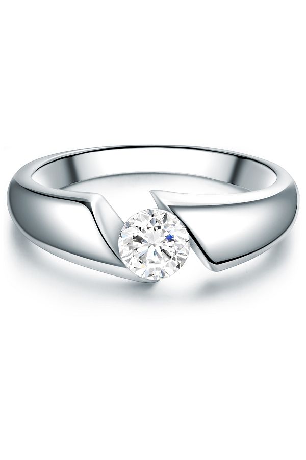 Trilani-Silberring Ring Sterling Silber Zirkonia Weiß 1