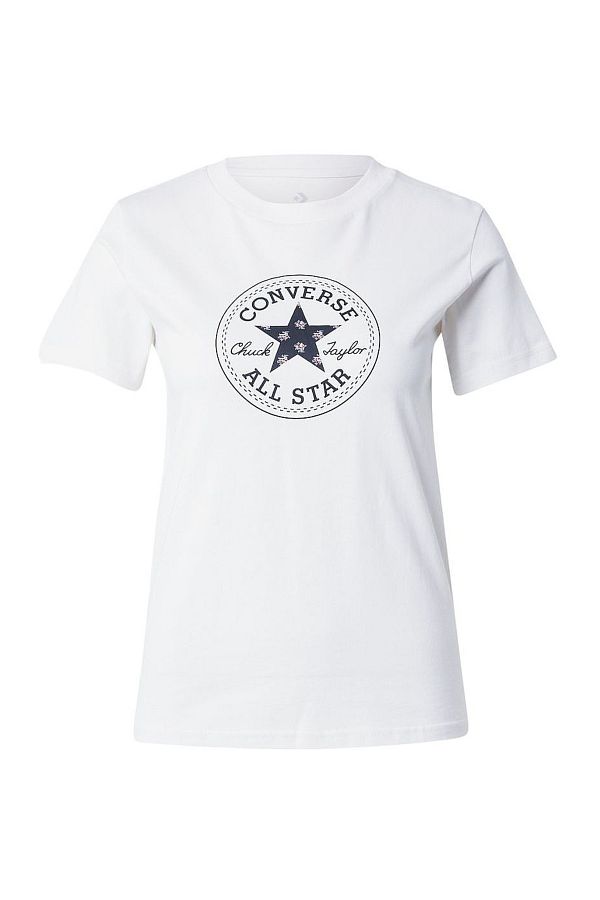 converse-Dámské tričko Converse Chuck Patch Overlay Tee, bílé 1