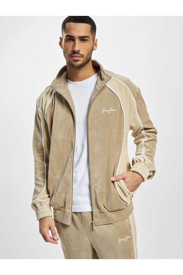 Sean John-Herren Jm231-013-02 Sj Script Logo Colorblock Velours Trackjacket 1