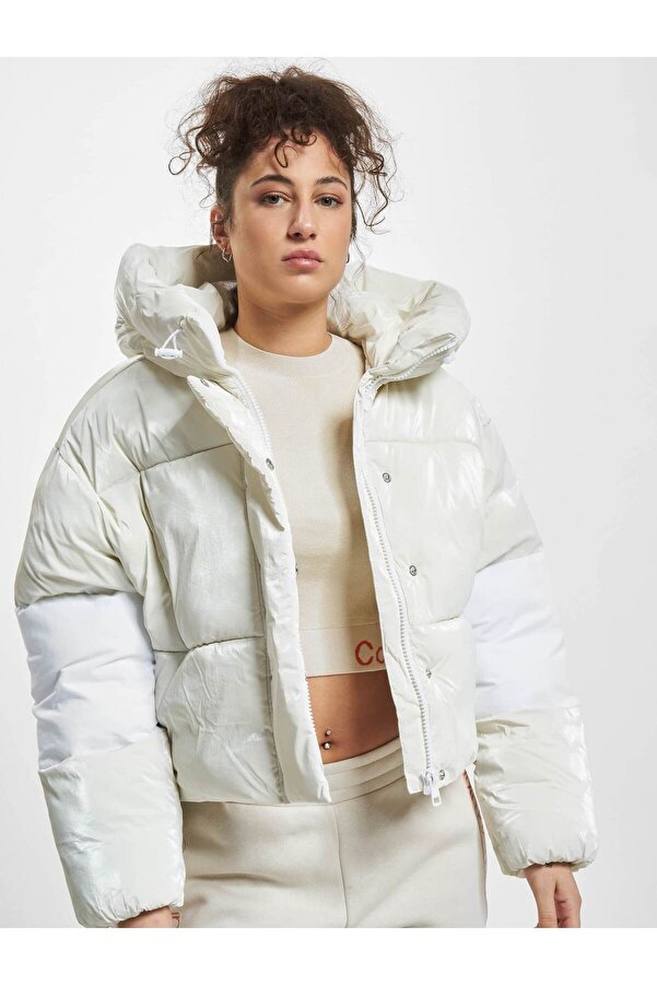 Calvin Klein Damen Jeans Blocking Cropped Puffer Winterjacke