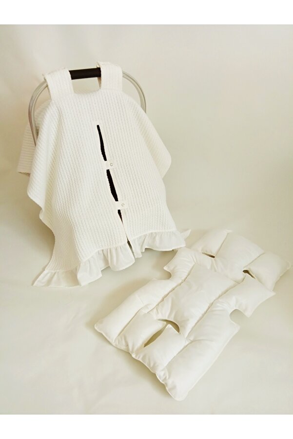 Wenaris Fırfırlı  Puset Örtüsü Puset Minder