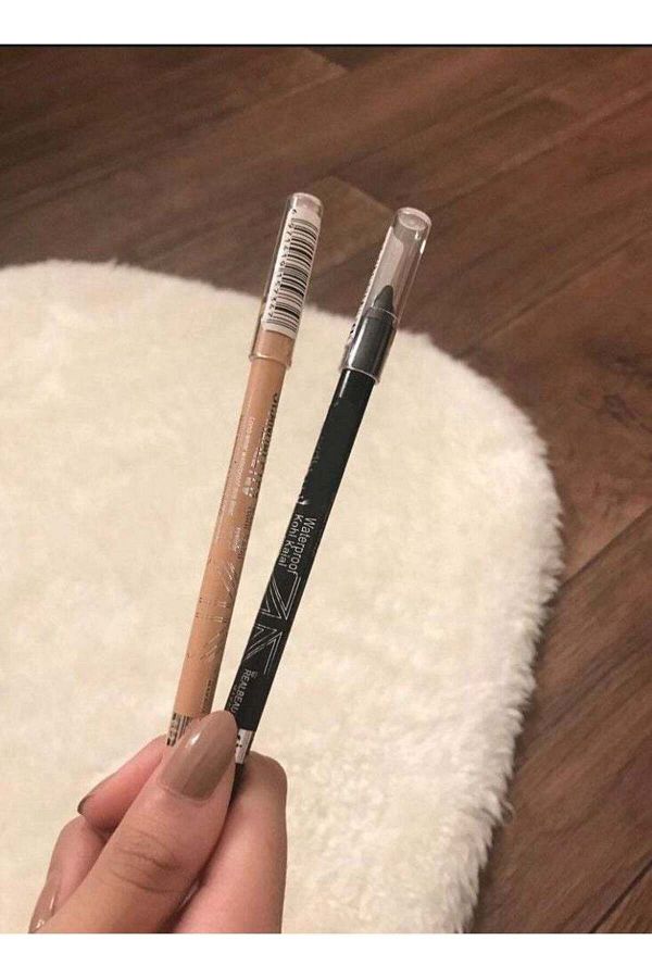Beauty-Beige eyeliner with stable black eyeliner inside the eye 1