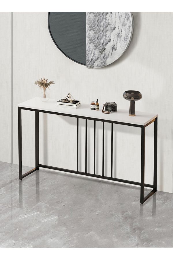 EqiEch-Metal Frame Console Table for Entryway, Sofa, Hallway - 100x30x80cm 1