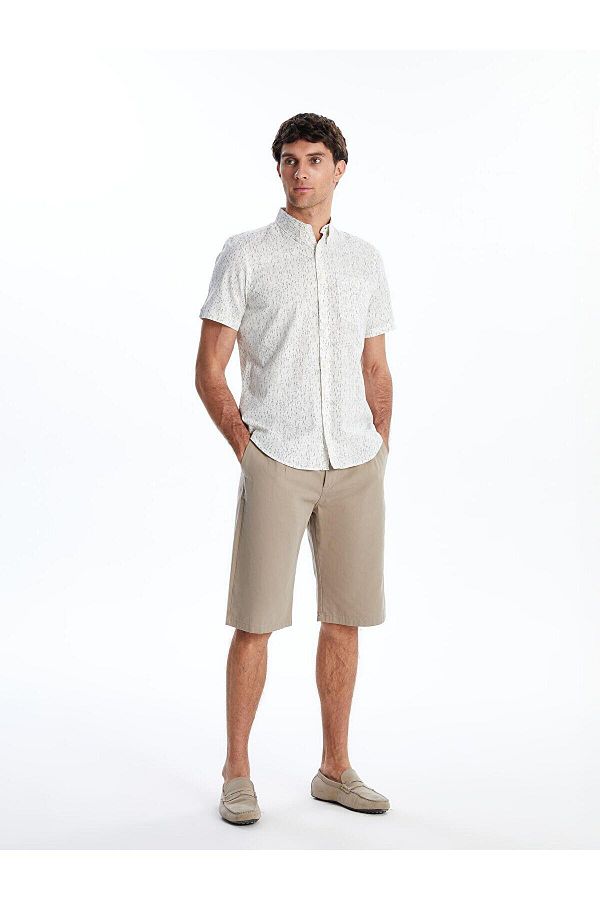 LC Waikiki-Lcwaikiki Basic Comfortable Fit Gabardine Men's Bermuda Shorts (S5) 1