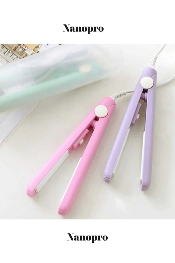 Elite House-Nanopro Travel Type Mini Hair Straightener Portable Flat Iron Mini Flat Iron 1