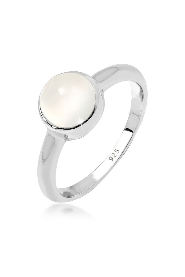 ELLI-Ring Damen Elegant mit Mondstein in 925 Sterling Silber 1