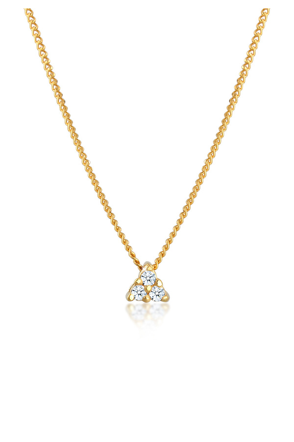 ELLI-Necklace Panzerkette Dreieck Diamant (0.045 ct)585 Gelbgold 1