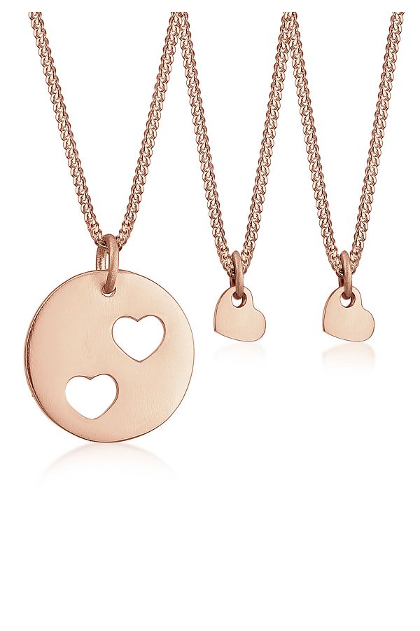 ELLI-Schmuckset Damen Herz Anhänger Basic aus 925 Sterling Silber 1
