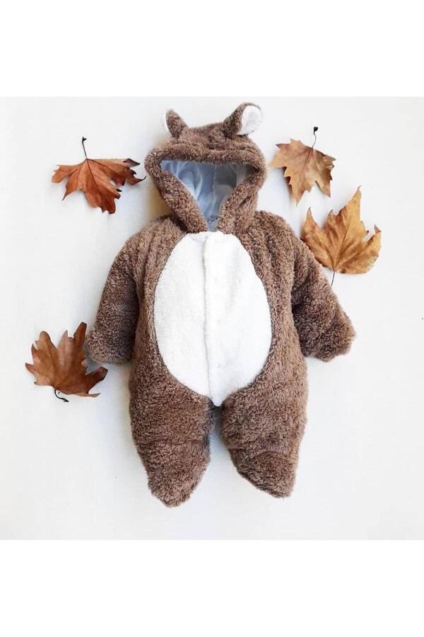 ikokokids Kahverengi Velsoft Ayıcık100% Pamuklu Astarlı Uyku Tulumu