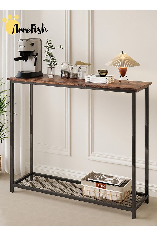 AnneFish-Console Table Simple Sofa Table Coffee Corner Display Shelf Entryway Table Couch Hallway Entrance 1