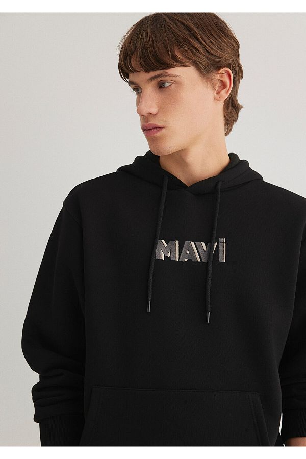 Mavi-Schwarzes Sweatshirt mit Logo-Print 0s10326-900 1