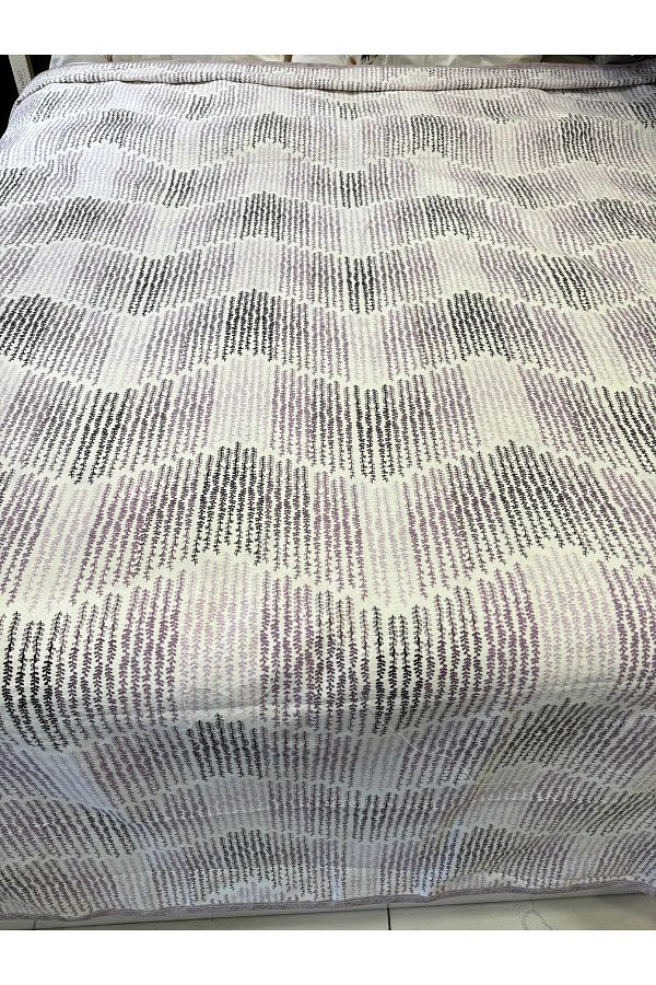 ŞENER HOME-Lilac Delta Patterned 200x240 Cm Double Single Pique Printed Poster 1