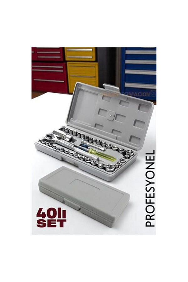 Findit-Professional 40Pcs Socket Set - Durable and Practical Use Torque Repair Set 1
