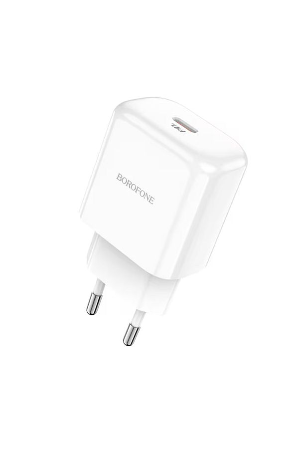 Borofone-Încărcător de rețea Bn3 Premium USB-C, încărcare rapidă, 20w, 1 x USB Tip-C - Alb 1
