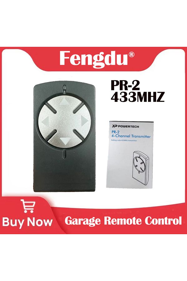 Choice-1PCS Powertech PR1 PR2 PR4 R2 Remote Control 433.92MHz Rolling Code 4-Channel Transmitter for Garage 1