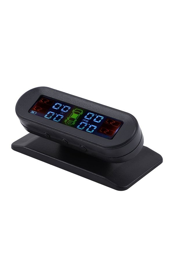 Choice-Black-T10 NEW Car TPMS Tire Pressure Monitoring System Solar Digital Clock LCD Display Car Tire Pres 1