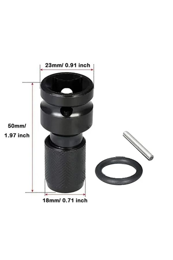 DUTRIEUX-Set Spanner Drive Converter Quick Release Tools 1/2 Inch Square To 1/4 Inch Hex Ratchet Socket Impac 1